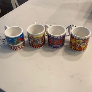 Set of 4 christmas mug ornaments